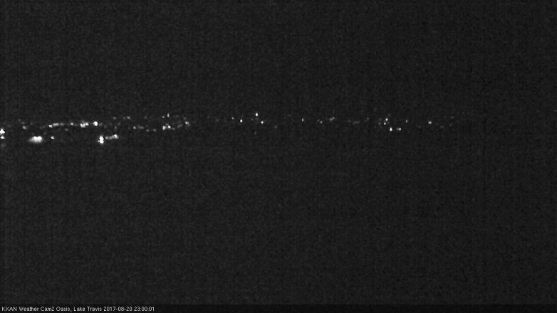 Lake Travis webcam, August 20, 2017 10:20 PM CT