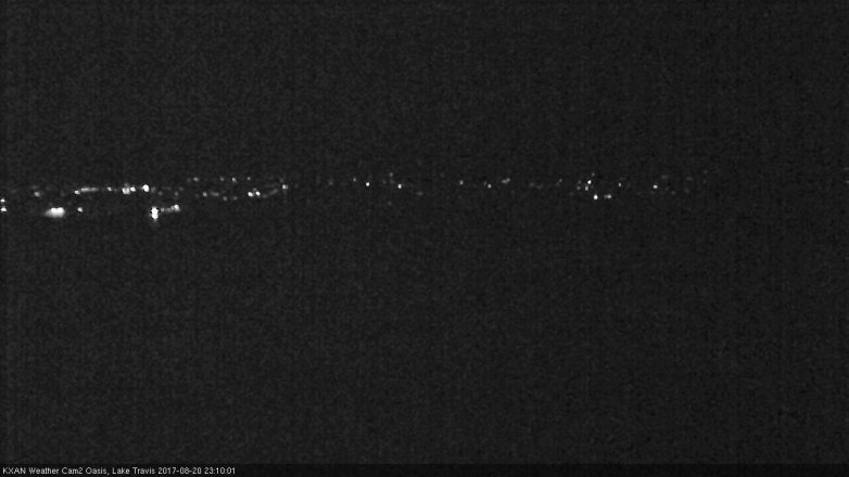 Lake Travis webcam, August 20, 2017 10:40 PM CT