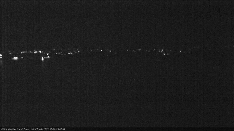 Lake Travis webcam, August 20, 2017 10:50 PM CT