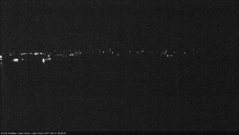 Lake Travis webcam, August 20, 2017 11:45 PM CT
