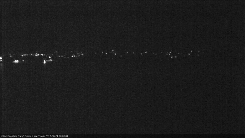 Lake Travis webcam, August 20, 2017 11:50 PM CT
