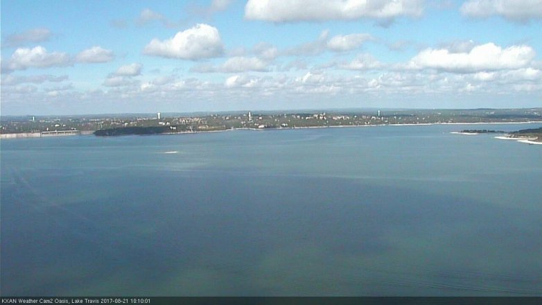 Lake Travis webcam, August 21, 2017 9:15 AM CT