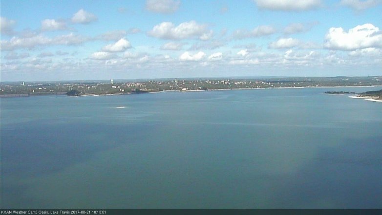 Lake Travis webcam, August 21, 2017 9:35 AM CT