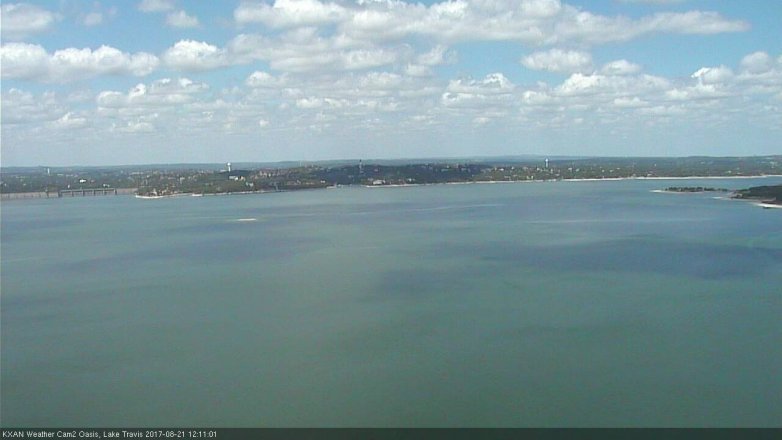 Lake Travis webcam, August 21, 2017 11:30 AM CT