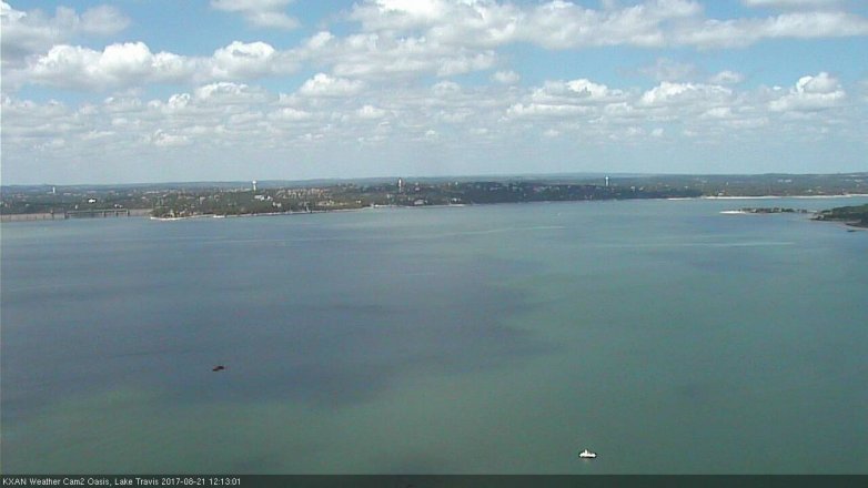 Lake Travis webcam, August 21, 2017 11:45 AM CT