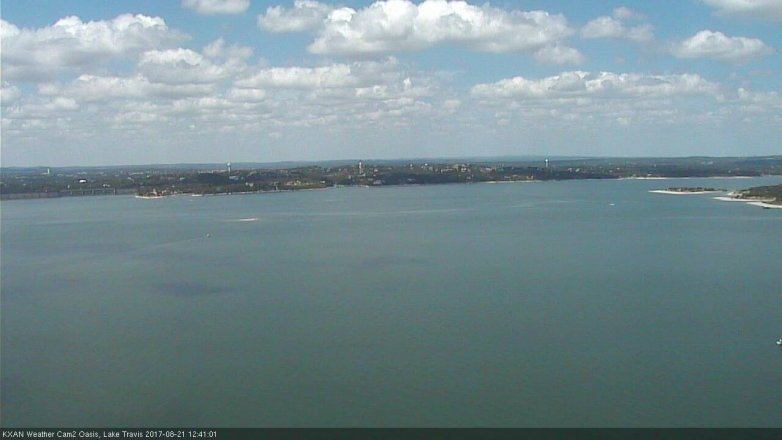Lake Travis webcam, August 21, 2017 11:50 AM CT