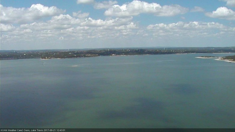 Lake Travis webcam, August 21, 2017 12:05 PM CT