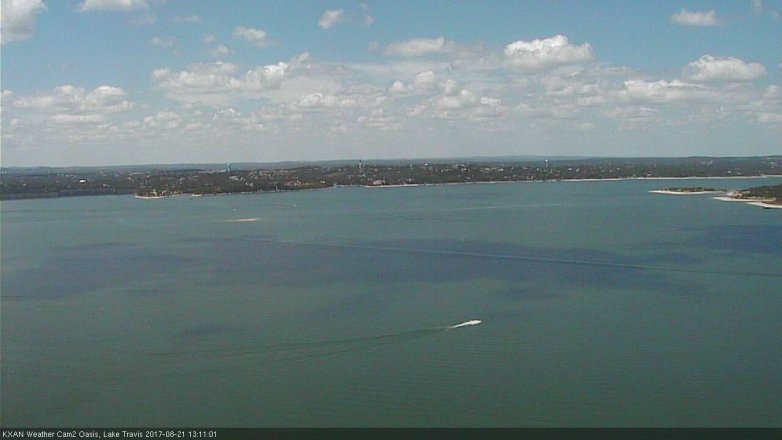 Lake Travis webcam, August 21, 2017 12:15 PM CT