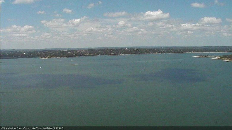 Lake Travis webcam, August 21, 2017 12:40 PM CT