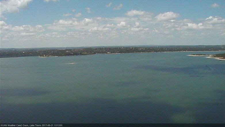 Lake Travis webcam, August 21, 2017 12:45 PM CT