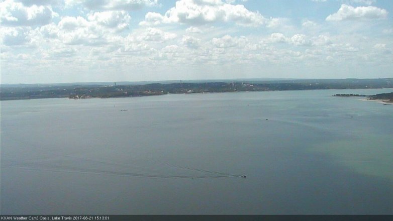 Lake Travis webcam, August 21, 2017 2:20 PM CT