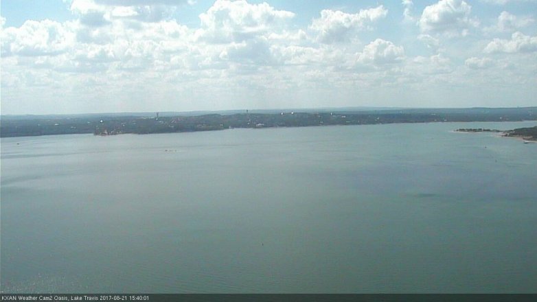 Lake Travis webcam, August 21, 2017 2:45 PM CT