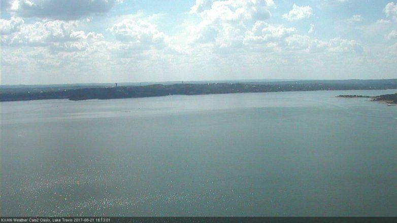 Lake Travis webcam, August 21, 2017 3:45 PM CT
