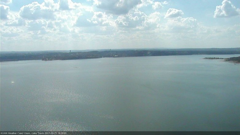 Lake Travis webcam, August 21, 2017 3:50 PM CT