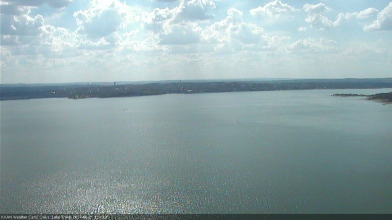 Lake Travis webcam, August 21, 2017 3:55 PM CT