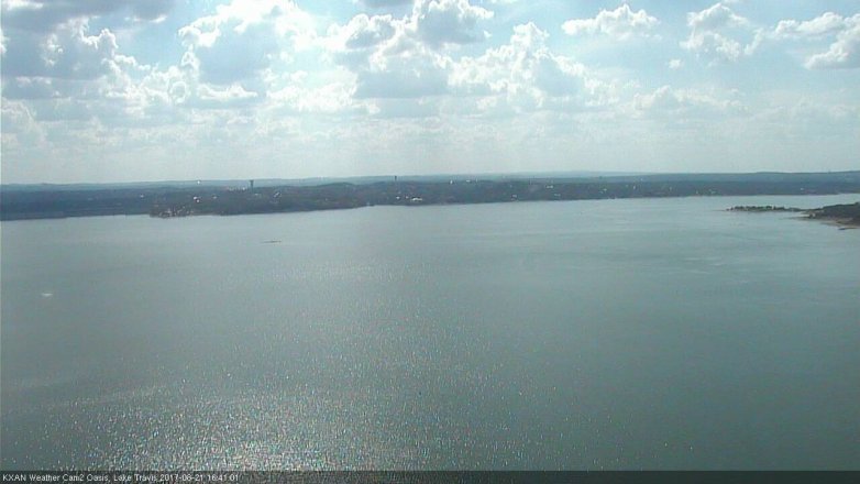 Lake Travis webcam, August 21, 2017 4:10 PM CT