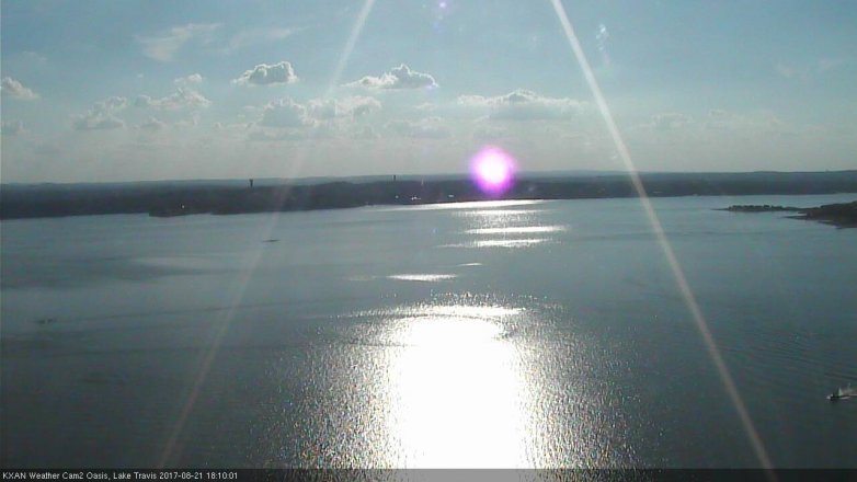 Lake Travis webcam, August 21, 2017 5:40 PM CT