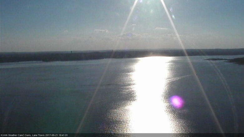 Lake Travis webcam, August 21, 2017 5:45 PM CT