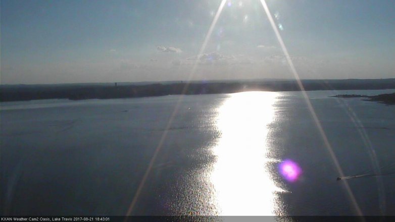 Lake Travis webcam, August 21, 2017 5:55 PM CT