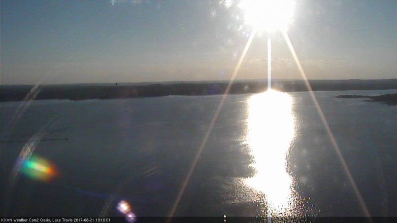 Lake Travis webcam, August 21, 2017 6:25 PM CT