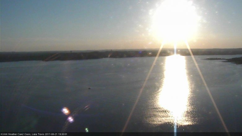 Lake Travis webcam, August 21, 2017 6:40 PM CT