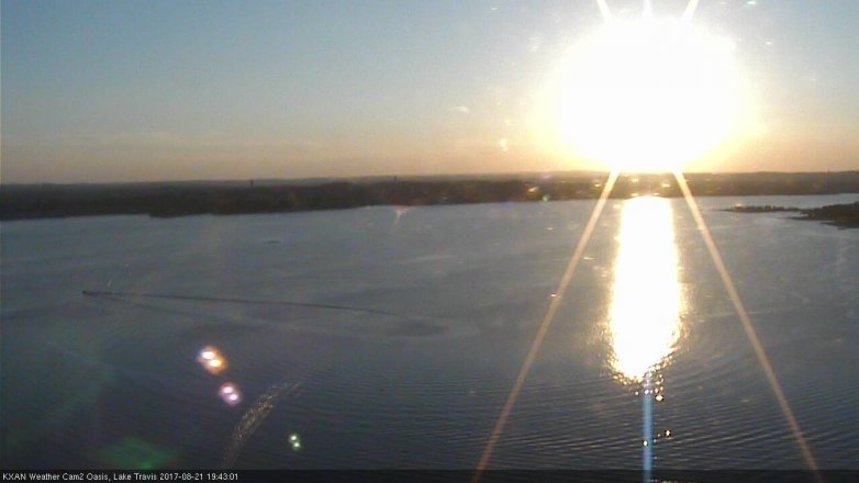 Lake Travis webcam, August 21, 2017 7:15 PM CT