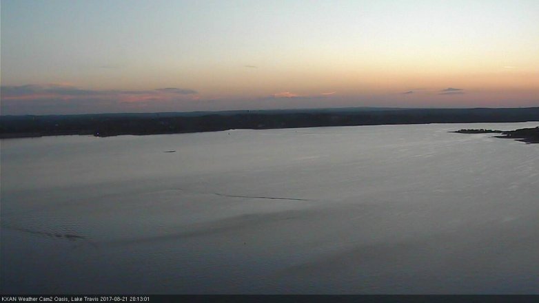 Lake Travis webcam, August 21, 2017 7:25 PM CT