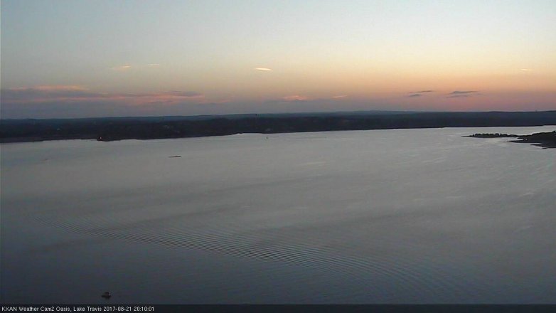 Lake Travis webcam, August 21, 2017 7:35 PM CT