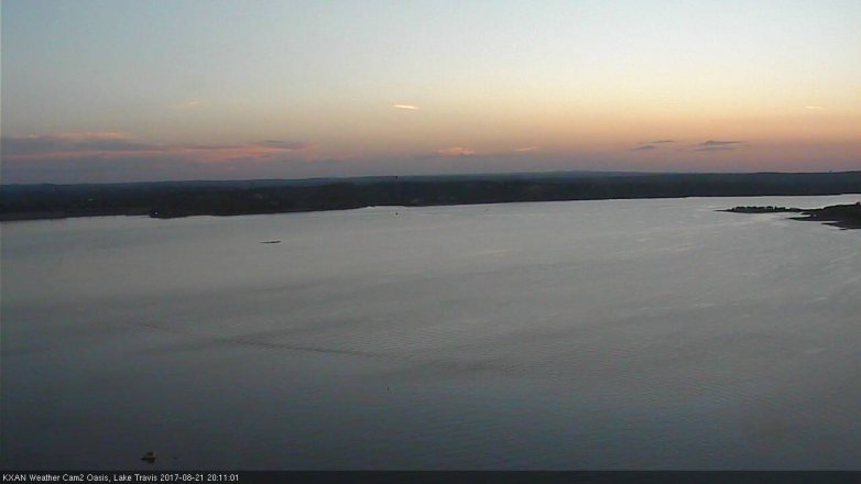 Lake Travis webcam, August 21, 2017 7:40 PM CT