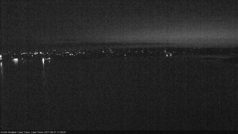Lake Travis webcam, August 21, 2017 8:25 PM CT