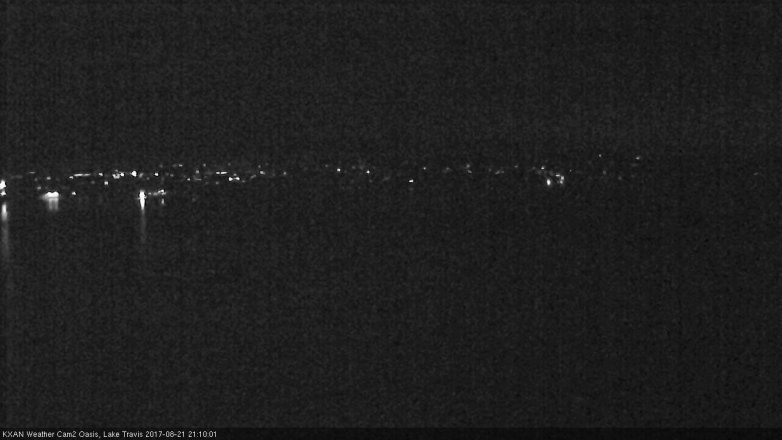 Lake Travis webcam, August 21, 2017 8:30 PM CT