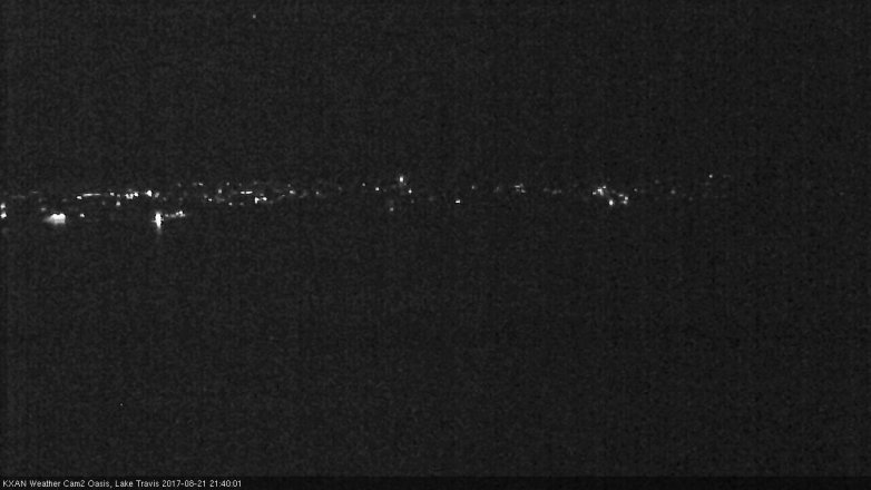 Lake Travis webcam, August 21, 2017 8:45 PM CT