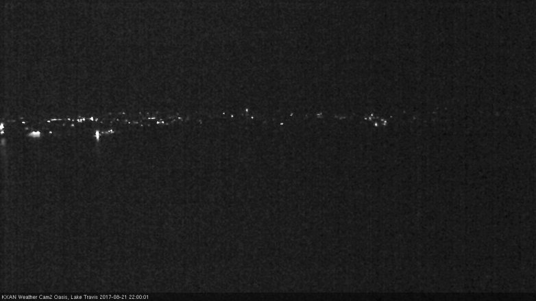 Lake Travis webcam, August 21, 2017 9:10 PM CT