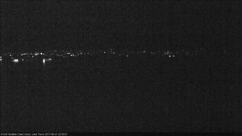 Lake Travis webcam, August 21, 2017 9:40 PM CT