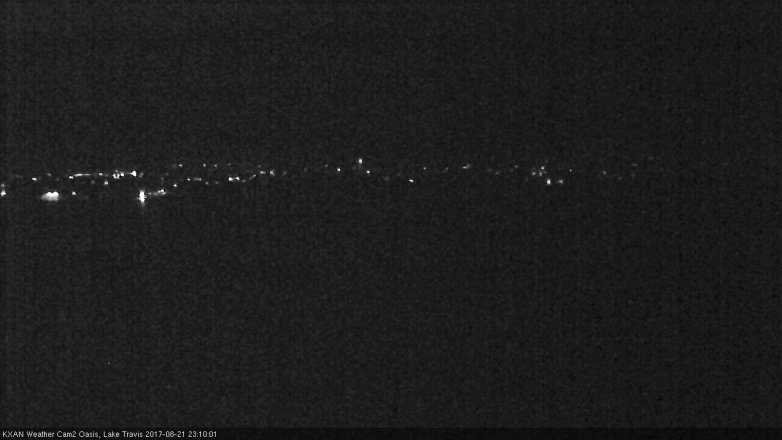 Lake Travis webcam, August 21, 2017 10:25 PM CT
