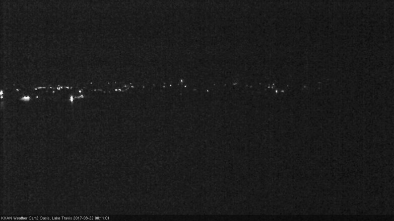 Lake Travis webcam, August 21, 2017 11:15 PM CT