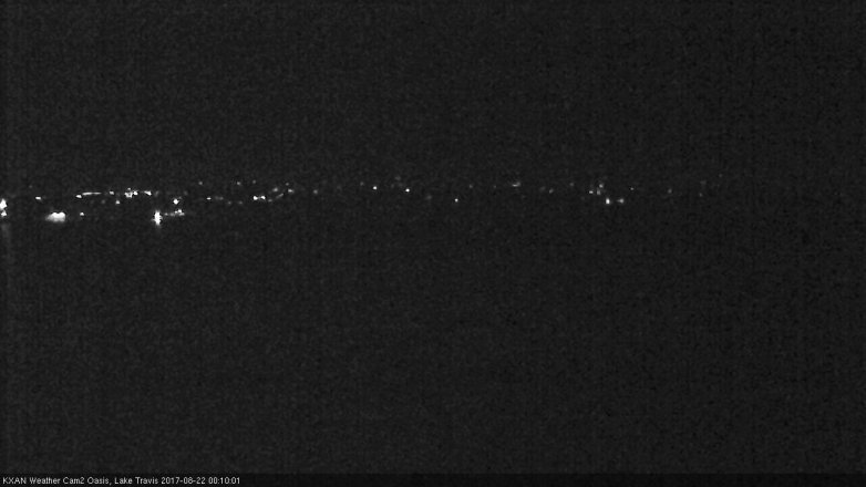 Lake Travis webcam, August 21, 2017 11:35 PM CT