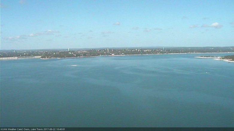 Lake Travis webcam, August 22, 2017 10:05 AM CT