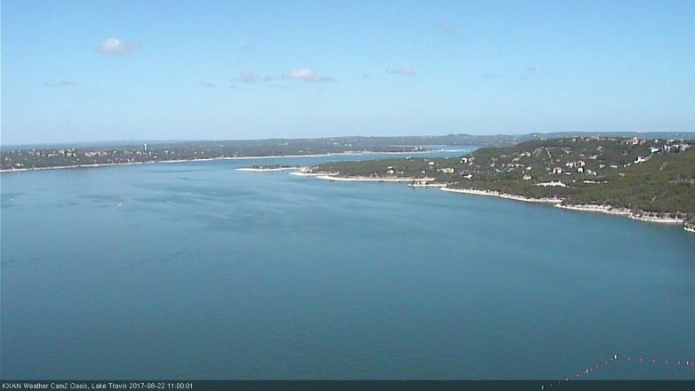 Lake Travis webcam, August 22, 2017 10:10 AM CT