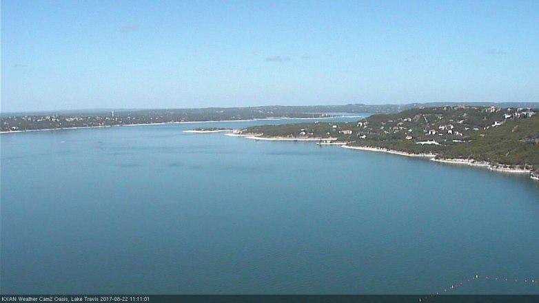 Lake Travis webcam, August 22, 2017 10:15 AM CT