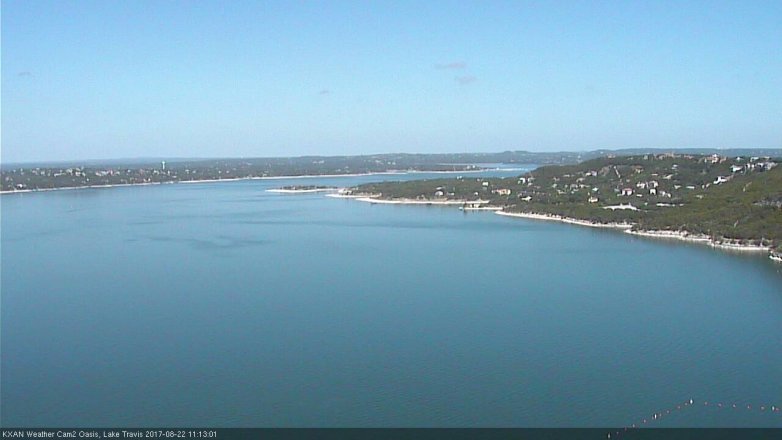 Lake Travis webcam, August 22, 2017 10:25 AM CT