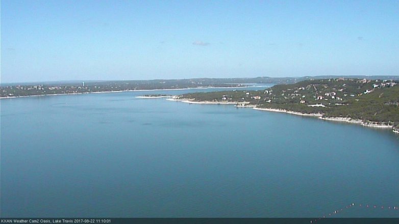 Lake Travis webcam, August 22, 2017 10:30 AM CT