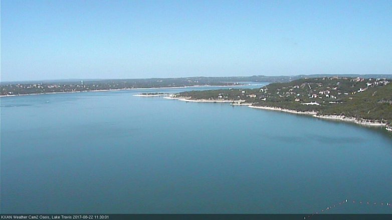 Lake Travis webcam, August 22, 2017 10:55 AM CT