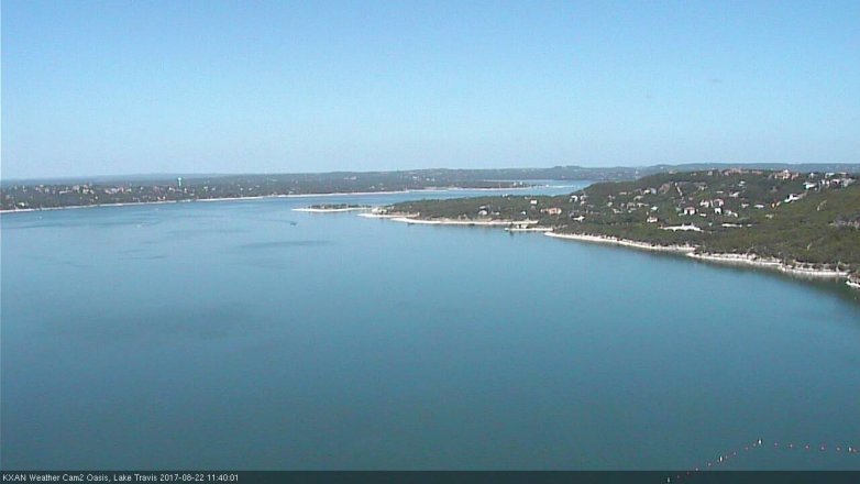 Lake Travis webcam, August 22, 2017 11:10 AM CT