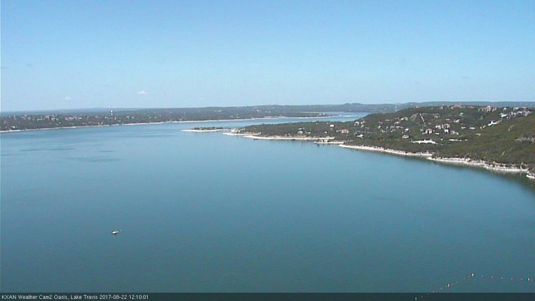 Lake Travis webcam, August 22, 2017 11:15 AM CT