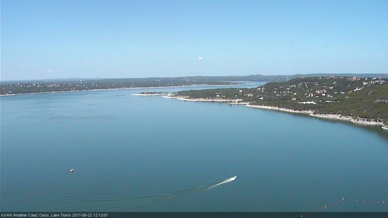 Lake Travis webcam, August 22, 2017 11:30 AM CT