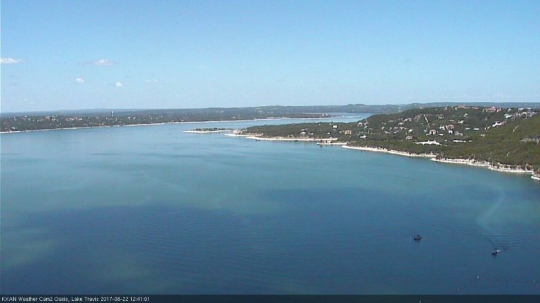 Lake Travis webcam, August 22, 2017 11:50 AM CT