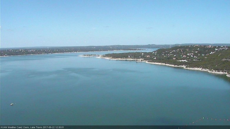 Lake Travis webcam, August 22, 2017 12:00 PM CT