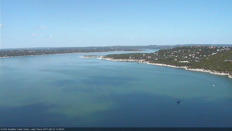 Lake Travis webcam, August 22, 2017 12:10 PM CT