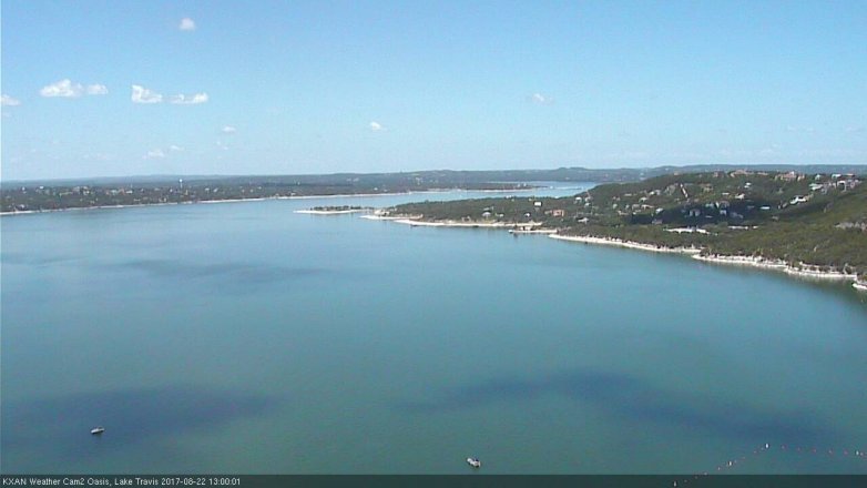 Lake Travis webcam, August 22, 2017 12:25 PM CT